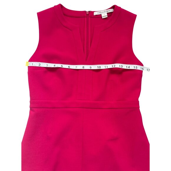 Diane Von Furstenberg Pink Sleeveless A-Line Dress With Keyhole Neckline Size 6 - Picture 5 of 8